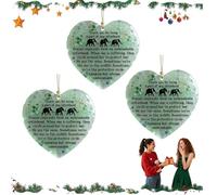 3Pcs Heartfelt Elephant Sisterhood Keepsake, Timeless Friendship Gift-Christmas Sisterhood Ornament, Ceramic Effect Hanging Decoration, Inspirational Friendship Gift for Sisters Friends Women