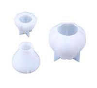3Pcs Heat Immune Halloween Vegetable Molded Storage Canisters Elastomer Cast Three Wheeled Flame Making Creativity Handicrafts Not Stick Plan Recyclable Elastomer Flame Molds