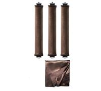 3pcs Heatless Curlers, Soft Hair Roller Rods with Hook, Overnight Heatless Hair Curlers, Women Long Hairs Styling Tools (Brown)