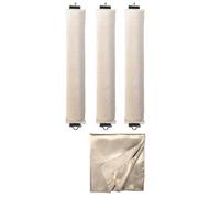 3pcs Heatless Curlers, Soft Hair Roller Rods with Hook, Overnight Heatless Hair Curlers, Women Long Hairs Styling Tools (Beige)