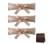 3Pcs Heatless Hair Curler Rods with Satin Scarf, Overnight Foam Sponge Antislip Hair Rollers for Sleeping, Traveling, Unisex Universal DIY Hair Styling Tools (Gold)