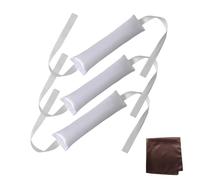 3Pcs Heatless Hair Curler Rods with Satin Scarf, Overnight Foam Sponge Antislip Hair Rollers for Sleeping, Traveling, Unisex Universal DIY Hair Styling Tools (White)
