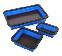 3Pcs Heavy Duty Magnet Tool Organizer Holder Set Collapsible Magnetic Parts Tray
