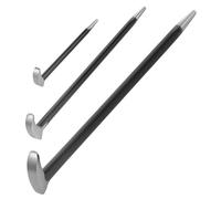 3pcs Heel Bar Set Podgers Pry Bars Toe 150, 300, 400mm for Demolition Tasks