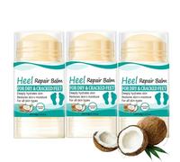 3PCS Heel Repair Balm - Coconut Oil Heel Balm Stick,Cracked Heel Repair Cream,Dry Skin Remover Feet, Foot Balm for Dry & Cracked,Deeply Hydrates Skin,Restores Skin Moisture,Foot Care