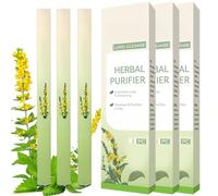 3PCS Herbal Diffuser Pen,Natural Herbal Aromatherapy Diffuser Pen with Extracts of Mullein,Mullein Inhaler for Lung Cleansing and Breathing Support,Breathing Improvement,Blocked Nose Relief#Green