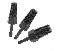 3pcs Hex Shank Broken Screw Extractor for Plumbing Repair Tool Compatible with 1/2 Inch, 3/4 Inch, 1 Inch Pipes, Works with Drill and Manual Wrenches