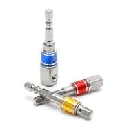 3PCS Hex Shank Drill Socket Adapter Set for Impact Driver - Square Bits Bar Extension, 1/4", 3/8", 1/2"