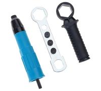 3Pcs High Strength Riveter Conversion Set Rapid Swivels Mechanism Suitable for Power Drills Professional Rivet Adapter Conversion Tool Set