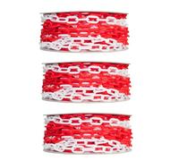 3Pcs High Visibility 25 Meter Plastic Chain - Red and White | 6MM Plastic Chain Barrier for Traffic Control and Parking Space Management (3)