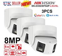 3PCS Hikvision 8MP DS-2CD2387G2P-LSU/SL ColorVu AcuSense Panoramic IP Camera 4mm