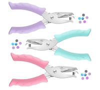 3PCS hole punch, single hole punch, hole puncher a4, hole puncher, Soft Grip Handheld One Hole Puncher Punch for Paper Cards Craft Tags Ticket Scrapbooking, Home, Office, School Supplies