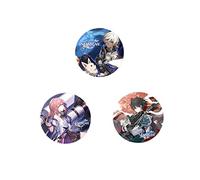 3pcs Honkai: Star Rail Round Badge Chest Pins Brooch Jujutsu Kaisen Badge Pin Brooch For Jackets Hats (style 2)