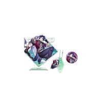 3pcs Honkai: Star Rail theme gift box set stand-up brand keychain badge boxed for game fans (STYLE 19)