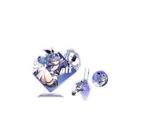 3pcs Honkai: Star Rail theme gift box set stand-up brand keychain badge boxed for game fans (STYLE 25)