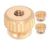 3pcs Horn Lever Screw Nut Golden Metal Knurled Cap for Brass | Baritone Horn, Trombone Valve Use, Robust Support, Easy Installation, Student Musicians