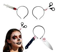 3pcs Horror Halloween Headband Hair Accessory Costume Accessory for Women Men Carnival Party
