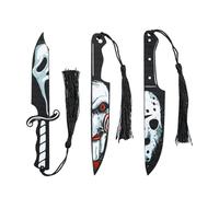 3Pcs Horror Movie Series Bookmarks, Featured Characters Halloween Themed Dagger Acrylic Bookmarks for Book Fans, Writers, Scholars, Bookworms, Friends (3Pcs Dagger Mask)