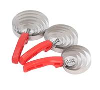 3Pcs Horse Curry Comb Set, Stainless Steel Grooming Comb for Horses Cattle Goats Dogs, Double Sided Multipurpose Brush with 4 Rings 5 Rings 6 Rings, Comfortable Handle for Easy Gro