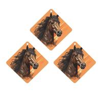 3PCS Horse Head Car Air Freshener Hanging Scented Cards Cute Gray Car Fresheners Long Lasting New Cars Scents for Women Men Natural Air Freshener with Lanyard Automotive Freshies