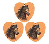 3PCS Horse Head Car Air Freshener Hanging Scented Cards Cute White Car Fresheners Long Lasting New Cars Scents for Women Men Natural Air Freshener with Lanyard Automotive Freshies