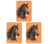 3PCS Horse Head Car Air Freshener Hanging Scented Cards Cute White Car Fresheners Long Lasting New Cars Scents for Women Men Natural Air Freshener with Lanyard Automotive Freshies