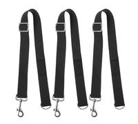 3pcs Horse Water Bucket Strap Secure Hold Nylon Hanging Rope | Adjustable Fit for Buckets and Hay Nets, Black Finish, Daily Use in Pasture Fencing