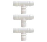 3PCS Hose Barb T Shaped Connector, 25mm Tee Type Equal Pipe Adapter, 3 Way Plastic Pipe Connectors, Barb Plastic Fittings Pipes Hose Connector