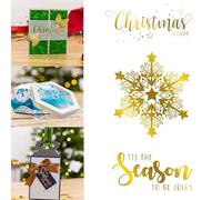 3PCS Hot Foil Plate Christmas Wishes Snowflake Its The Season to Be Jolly Words Metal Foil Plate Dies for Card Making Paper Crafts Embossing DIY Scrapbooking Arts Crafts