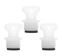 3pcs Hot Water Bottle Cap Replacement Plug for Winter, Rubber Silicone | Spare Stopper for Hot and Cold Bottles, Standard Screw-neck Fit, White Replacement Part for Adults