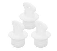 3pcs Hot Water Bottle Stoppers for Leak Repair Rubber Sealing Plug | Small White Spare Cap, Stable Fit for 1.5x1.55cm Opening, Threaded Seal for Hot Packs