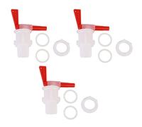 3Pcs Household Brewing Beer Bottling Bucket Plastic Red Spigot Replacement Beer Tap Beer Dispenser