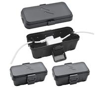 3PCS Hrensaw Small Weatherproof Electrical Connection Box(6 x 3.5 x 2.8inch),Outdoor Electrical Box,Waterproof Extension Cord Covers for Plug,Extension Cables,Holiday Lights,Black