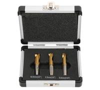 3Pcs HSS CO Cobalt Spot Weld Drill Bit Set, Spot Weld Cutter for Electric Power Tools, Plated Weld Remover Bits in 1/4in 5/16in 3/8in Sizes for Sheet Metal