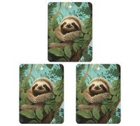 3PCS Hug Tree Sloth Car Air Freshener Hanging Scented Cards Cute White Car Fresheners Long Lasting New Cars Scents for Women Men Natural Air Freshener with Lanyard Automotive Freshies