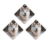 3PCS Husky Piquant Dog Car Air Freshener Hanging Scented Cards Cute White Car Fresheners Long Lasting New Cars Scents for Women Men Natural Air Freshener with Lanyard Automotive Freshies