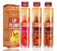 3PCS Hydrating Lip Glow Oil & Tinted Lip Gloss Set for Women - Non-Sticky Plumping Gloss with Long-Lasting Shine, Juicy Finish, Moisturising Oil for Fuller (Set B)