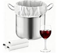 3PCS HYMC Muslin Bags,Fine Mesh Strainer Bag for Home Brewing Hops Grains ruit Cider Apple Grape Wine Making,Press Drawstring Straining Brew in a Bag for Cooking Coffee Yogurt（46 * 40cm）