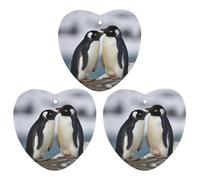 3PCS I Love Penguins Car Air Freshener Hanging Scented Cards Cute Black Car Fresheners Long Lasting New Cars Scents for Women Men Natural Air Freshener with Lanyard Automotive Freshies