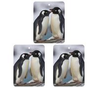 3PCS I Love Penguins Car Air Freshener Hanging Scented Cards Cute White Car Fresheners Long Lasting New Cars Scents for Women Men Natural Air Freshener with Lanyard Automotive Freshies