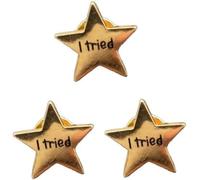 3Pcs i Tried Stars Enamel Pin Creative Pop-Enamel Pin Lapel Badges Brooch Funny Fashion Jewelry Brooches and Pins, Women's Brooches and Pins, 1.0 Inches, Enamel Metal, no gemstone