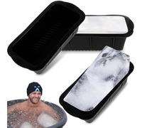 3Pcs Ice Bath Ice Blocks Moulds 4.7lbs Giant Ice Cube Tray Reusable Ice Bath Chiller 25.5x13 x7cm Thickened Silicone Large Ice Cube Tray Multifunctional Silicone Moulds for Making Bread Cake Soap