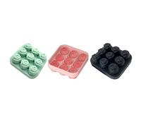 3PCS Ice Cube Mold, 9 Cavity Silicone Rose Ice Ball Maker, Rose Ice Cube Tray for Chilled Cocktails Whiskey Bourbon & Homemade Juice