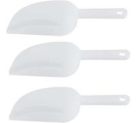 3pcs Ice Cube Scoops Measuring Scoops Plastic Clear Ice Tray Shovel Sugar Small Grains Shovel Flour Candy Dessert for Party Dessert Buffet Weddings Rice Beans