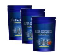 3PCS Ice Melt Crystals, Rock Salt, Rock Salt for Driveways, Fast Acting De Icer for Driveways & Paths, Concrete Safe Formula, Effective in Sub Zero Temperatures, 100g Sachets for Easy Use