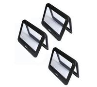 3PCS ID Badge Holder, Black Card Protector Pouch, Badge Holders with Double-Sided Windows Horizontal Hard Plastic Case for ID Credit, Cards Proximity, Key Cards, Driver’s Licenses & Passes