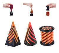 3Pcs Impossible Cone Fidget Toys, 3D Printed Spiral Puzzle Cone for Stress and Anxiety Relief, Sensory Fidget Gadgets for Kids and Adults with ADHD (3Pcs)