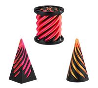 3pcs Impossible Cones, 3D-Printed Spiral Cone Pyramid Passthrough Sculpture Spiral Cone Fidget Toy Mini Vortex Thread Illusion Fidget Desktop Decoration Souvenir Gift for Stress Releasing