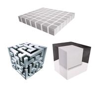 3Pcs Impossible Corners 3D Wall Art Illusion Corner Decal Removable Peel and Stick Stereoscopic Cube Sticker Wall Art Home Decor for Living Room Office Dorm