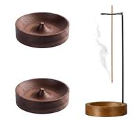 3PCS Incense Stick Holders, Set of Two Fixed Base Holders and One Hanging Ash Catcher, Burner Holder for Tea Room, Meditation, Home Decoration